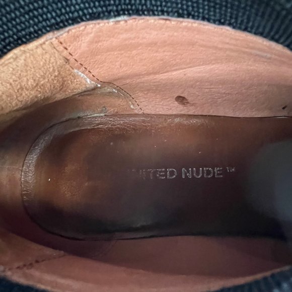 Anthropologie Black and Orange Ankle Booties - Picture 5 of 11